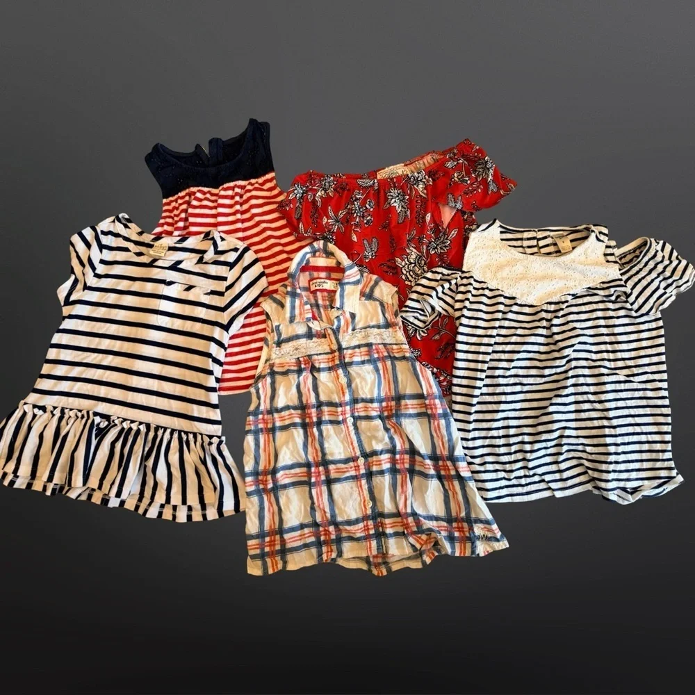 Bundle of Tops  - Size 7/ 8 Red, White & Blue Tops 🇺🇸